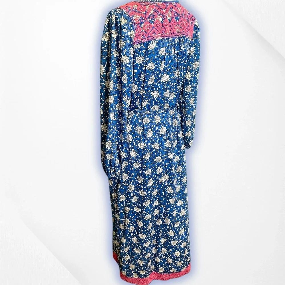 J. Crew ‘Belted Tunic Dress’ in “Night Sky Block Print” for Women Size Medium - Picture 10 of 16